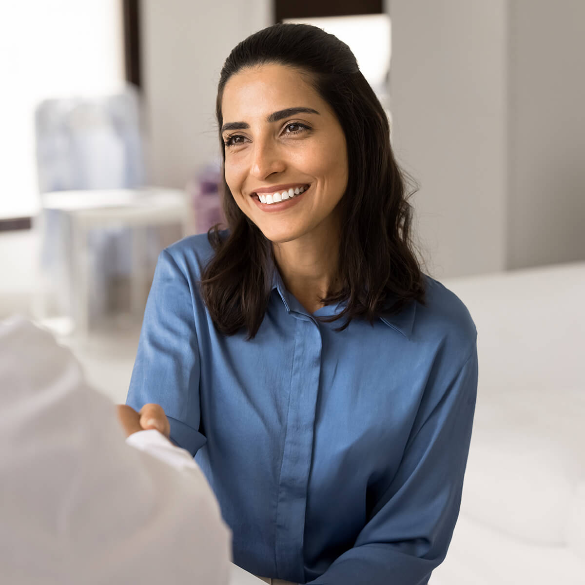 Smiling patient