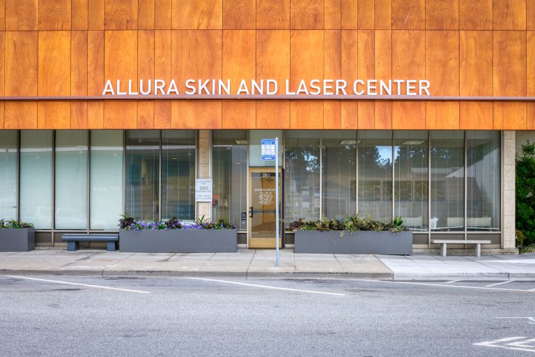 The Allura Skin and Laser Center storefront at 280 Baldwin Avenue in San Mateo